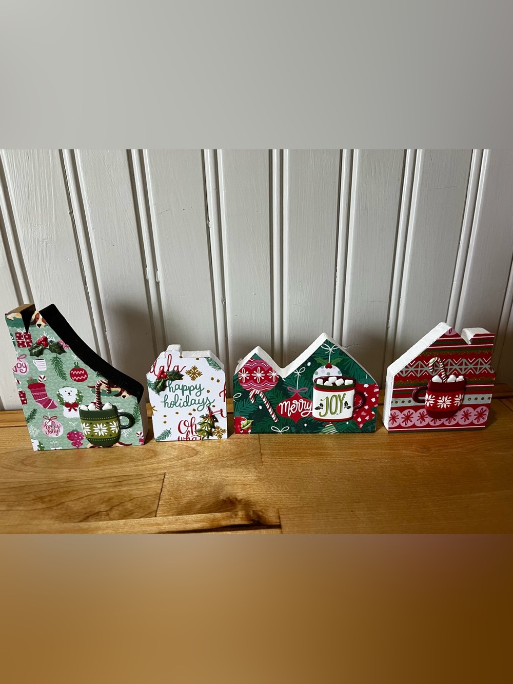 4 Christmas Houses- Handmade